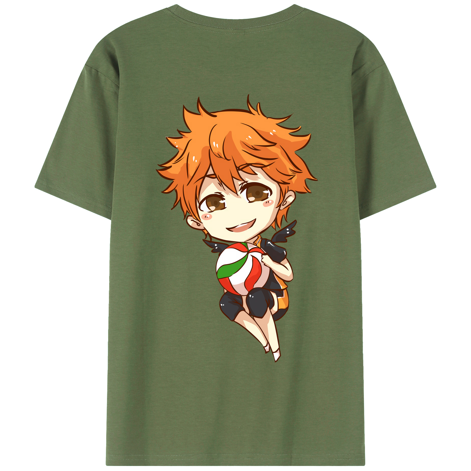 （画像用） ハイキュー!! Haikyu!! 綿100％ メンズ半袖Tシャツ（バックプリント） 通気性